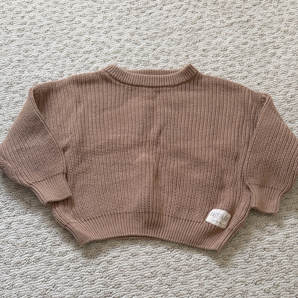 Baby Barn Knit Sweater in Tan/Brown